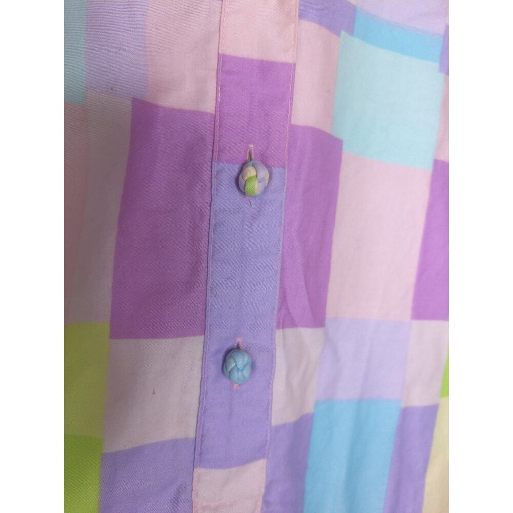 Vtg Catherine Ogust Penthouse Gallery Pastel Plaid Shirt Dress Tunic Size Small - Picture 5 of 7